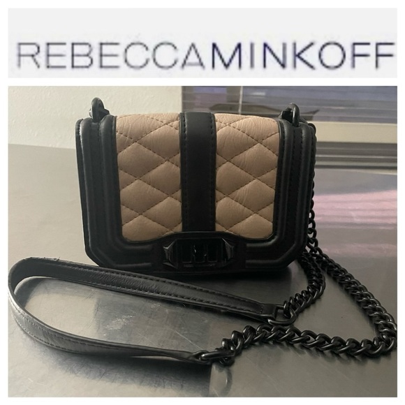 Rebecca Minkoff Handbags - REBECCA MINKOFF Crossbody Black/ Peace Leather Bag With Black Hardware